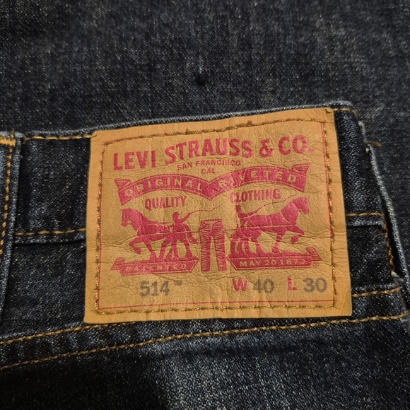 Levi's Men's 514 size 40 x 30 5 pocket straight leg jeans, VGUC - Picture 5 of 6